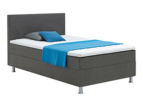 Atlantic Home Collection EDISON120 Boxspringbett, Härtegrad H2, inklusive Topper