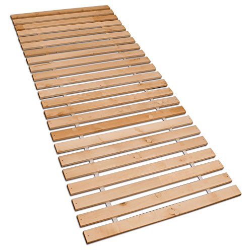 Betten-ABC Premium Rollrost, Stabiles Erlenholz, mit 23 Leisten und Befestigungsschrauben Größe 80x160