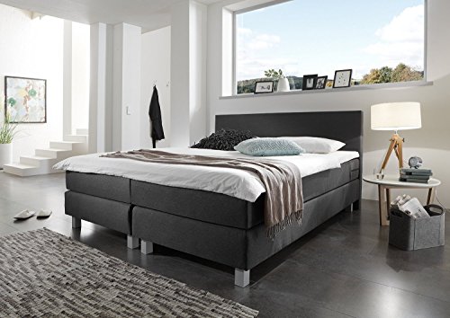 Boxspringbett "NaturGut" 140x200 cm schwarz