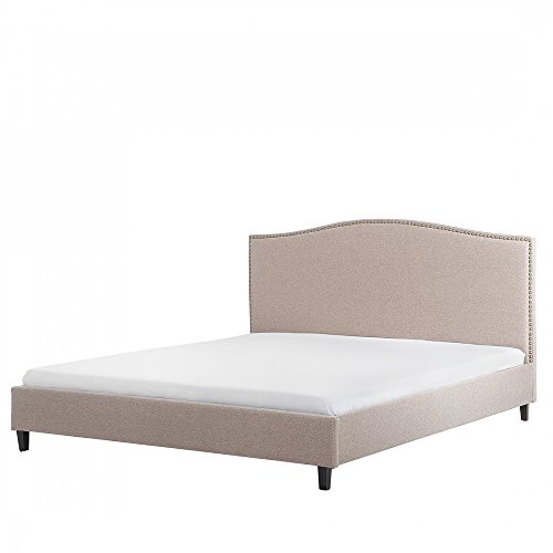 Bett Beige - Doppelbett 180x200 cm - Ehebett - Polsterbett - MONTPELLIER