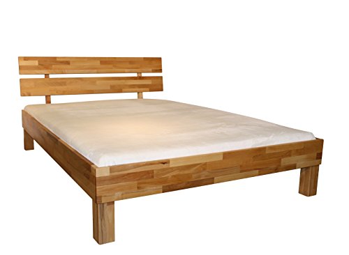 Bett PALMA, Größe 90 100 140 160 180 200x200, Buche Massivholz, von MeinMassivholz - Made in Germany, Auslieferung mit Spedition zum Wunschtermin