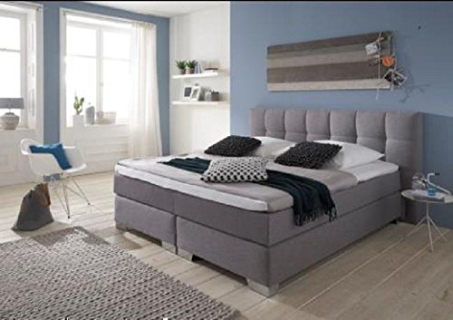 Breckle Boxspringbett 200 x 200 cm Dorinta Box Mero Easy Big Bonnell Topper Gel Standard