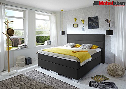 Designer Boxspringbett Lifestyle, Made in Germany, Tonnentaschenfederkern in der Box UND in der 7-Zonen Matratze, Visco Topper, Luxusbett, Hotelbett, Luxusbett, Hotelbett, Doppelbett, H2/H3