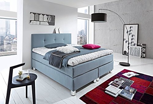 Luxus Boxspringbett ROCKSTAR 9cm Topper WELCON 180x200 64 Farben erhältlich H1 H2 H3 H4 H5 (rechts und links beliebig kombinierbar) reduziert direkt vom Hersteller ohne Zwischenhandel