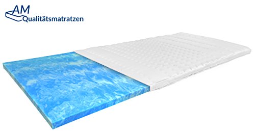 Premium Gelschaum-Topper 180x200 cm mit RG 50 - Hochwertiger Tencel-Bezug - Antirutschfunktion - Umlaufendes Klimaband - Qualität made in Germany - Gel-Topper 180 x 200