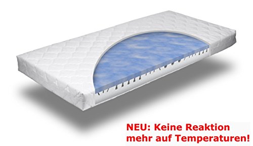 7 Zonen Gel / Gelschaum Matratze Blue Sensation Höhe 16 cm, 120 x 200 cm H2 oder H3 temperaturneutrale Matratze, reagiert nicht auf Temperatur inkl. abnehmbaren waschbaren Bezug