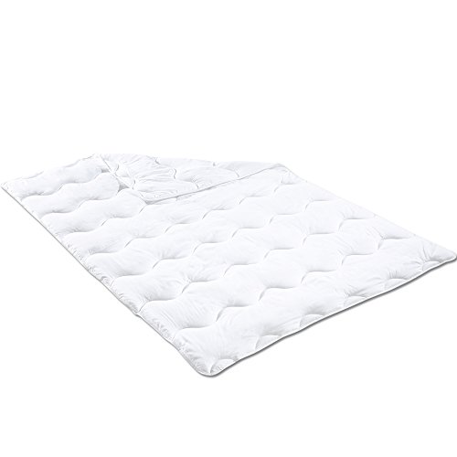 Microfaser Steppbett 155 x 220 cm Oberbett für Allergiker geeignet Bettdecke Einziehdecke bei 60 °C Steppdecke maschinenwaschbar und trocknergeeignet