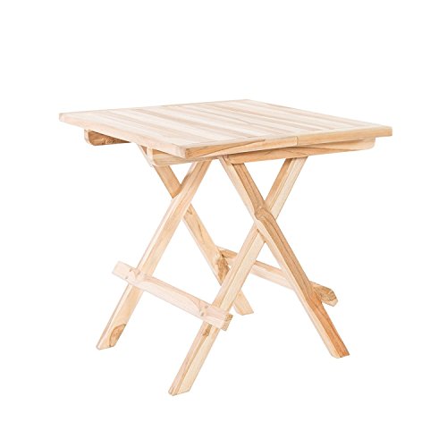 Beistelltisch Klapptisch Gartentisch Bistrotisch Teak Holz Natur