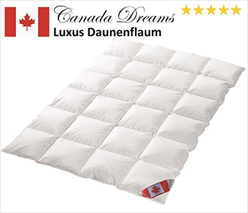 Canada Dreams Luxus extra warmes Winterbett Daunendecke Wärmegrad 5 Luxus Daunenflaum ☆☆☆☆☆