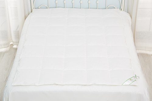 DUO-V HOME Luxus Daunen Federn Decke , 50% Daunen / 50% Federn Bettdecke Steppdecke, 100% Baumwolle Bezug, 1350Gr., 135x200cm