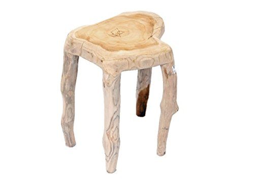 Fair-Shopping Beistelltisch Couchtisch Sofatisch Nachttisch Teak-Holz Naturtisch 301565 60 cm Hoch