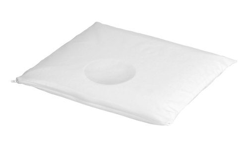 Julius Zöllner 4330100000 Dryfeel Babykissen mit Baumwollbezug mit Kuhle, Grösse 35 x 40 cm, weiß