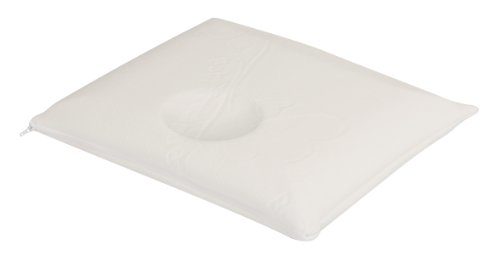 Julius Zöllner 4330110001 Dryfeel Babykissen mit Baby Fresh & Dry Bezug mit Kuhle, Grösse 40 x 60 cm, weiß