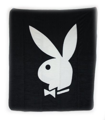 Playboy Fleece-Decke Classic schwarz 130 x 150 cm