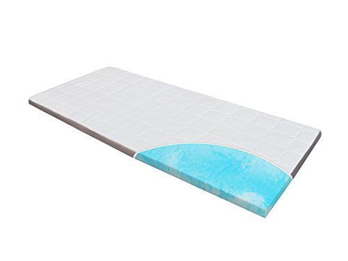 Topper-Matratze-Matratzenauflage, Homedi EBI - A3-90.8 Gel-Schaum-Matratzenauflage Gel-HR-Foam, Bezug-Waschbar, Matratzenauflage, 8 cm Hoch, weiß (90x200x8cm)