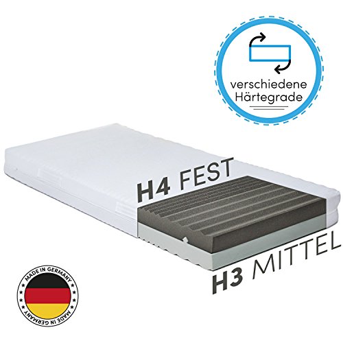 CozyFlex 80x190cm 7-Zonen Kaltschaum-Matratze – 2 in 1 Liegehärten durch einfaches Wenden (H3 & H4) – alle Größen erhältlich – Für alle Schlaftypen geeignet – OEKO-TEX® 100 – Made in Germany (80 x 190 cm)