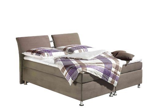 Maintal Betten 235849-2046 Boxspringbett Dean, inkl. Kaltschaum-Topper, Microvelour