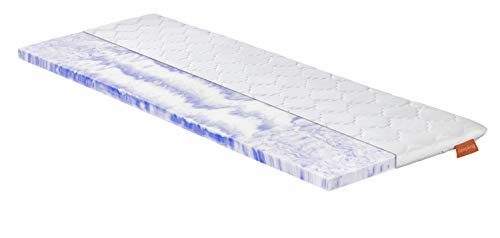 sleepling 196469 Gelschaum Topper | Gel Memory Foam Topper | orthopädische Matratzenauflage | für alle Matratzen und Betten | Made in EU | Ökotex | Waschbar 60 Grad | 120 x 200 x 6 cm, weiß
