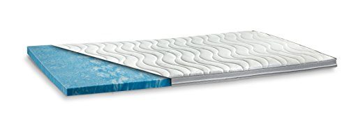 GELAX® | Gel-Schaum Topper Matratzenauflage | 7cm Gesamthöhe | waschbarer Bezug mit 3D-Mesh-Klimaband und Stegkanten | Raumgewicht RG 50 | 140 x 200 cm