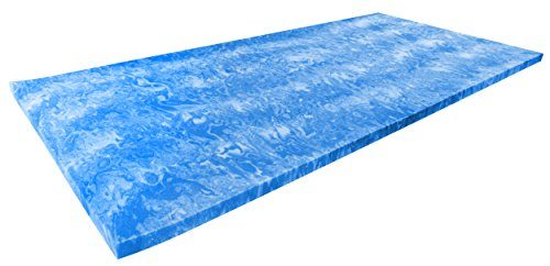 Gelschaum-Topper 90x200cm - Ohne Bezug - RG 50 - Qualität Made in Germany - Gel-Topper 90 x 200