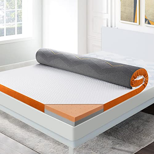 Matratzen Topper 180x200cm, 7,6 cm Höhe Memory Foam Topper mit 2-in-1 Liegehärten, Orthopädischer Matratzenauflage mit Abziehbarem & Waschbarem Bezug, Matratzentopper für Unbequeme Betten & Schlafsofa