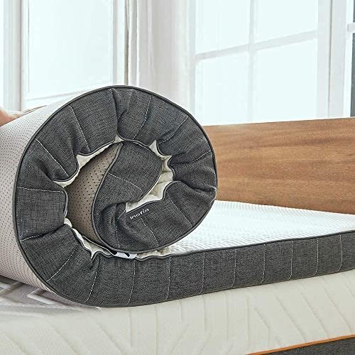 Inofia Topper 140x200 Gelschaum Matratzenauflage Matratzentopper Memory Foam Topper 7,5cm|2 Layer RG50 Gelschaum+ Support Foam|waschbar Bezug|100 Nächte Probeschlafen|10 Jahre Garantie (140x200cm)