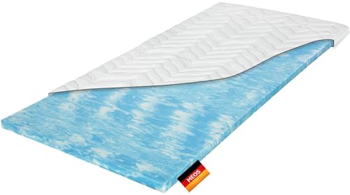 Meos® Gel-Schaum Topper 90x200cm für Matratzen & Boxspringbett - Made in Germany - hohes RG 50 - Bezug bis 60°C waschbar - Matratzenauflage (90 x 200 cm)