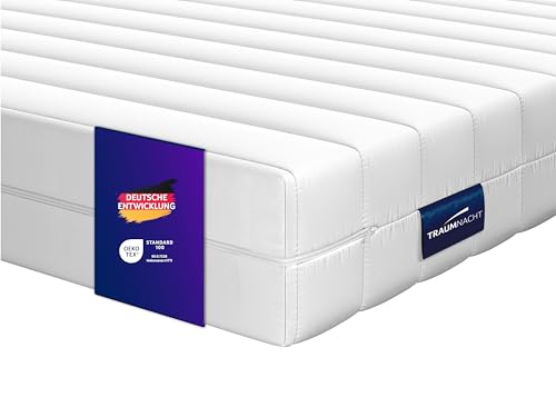Traumnacht Orthopädische 7-Zonen Tonnentaschenfederkernmatratze, Härtegrad 3 (H3), 80 x 200 cm, Öko-Tex zertifiziert, produziert nach deutschem Qualitätsstandard